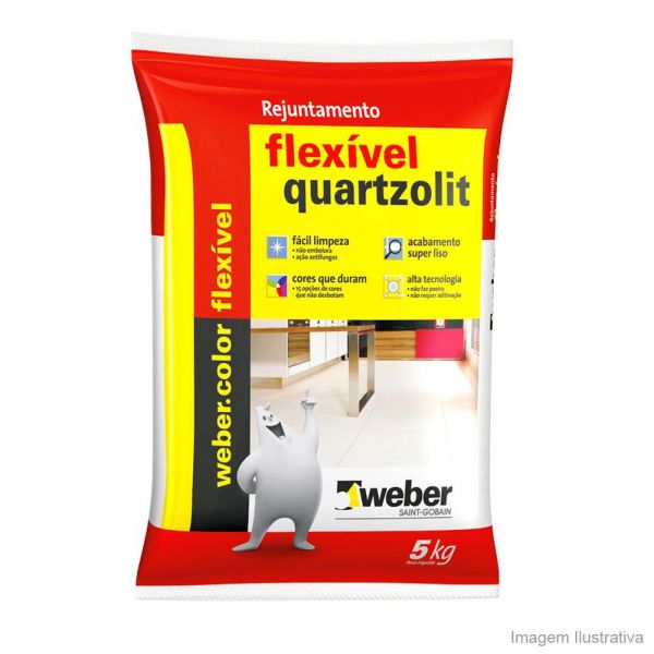 Rejunte Flexível Preto 5 Kg Weber Quartzolit