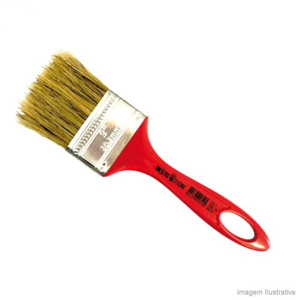 Trincha Simples 1 1/2" Vermelho Tigre