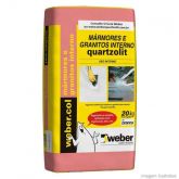 Argamassa Mármore/Granitos Interno 20 Kg Weber Quartzolit