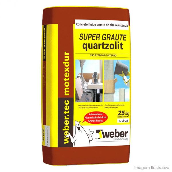 Super Graute Fluído 25Kg Weber Quartzolit