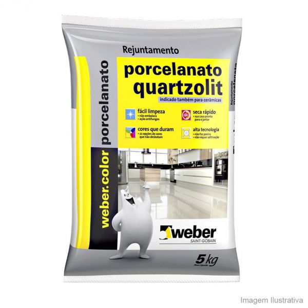 Rejunte Porcelanato Branco 5 Kg Weber Quartzolit