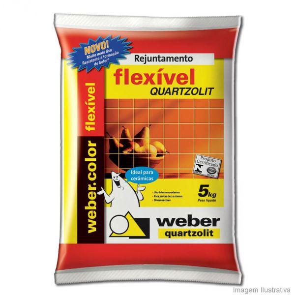 Rejunte Flexível Branco 5 Kg Weber Quartzolit