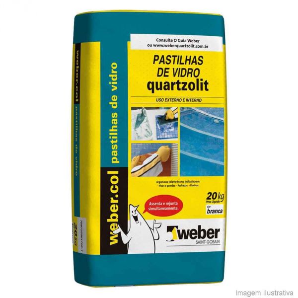 Argamassa para Pastilha Vidro 20 Kg Weber Quartzolit